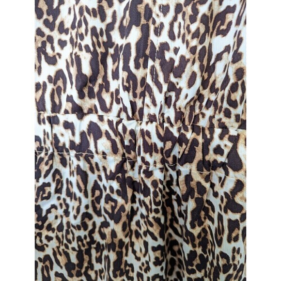 Banana Republic Brown Leopard Print Romper Women's 14 - Picture 10 of 13